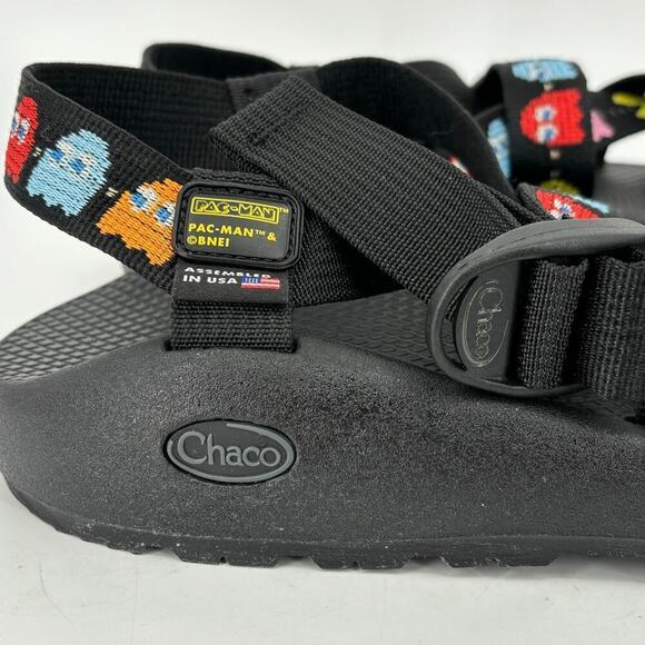 Chaco Classic Z1 Pac-Man Sandals Scaredy Ghost Black Men\'s Size 12 main image 4